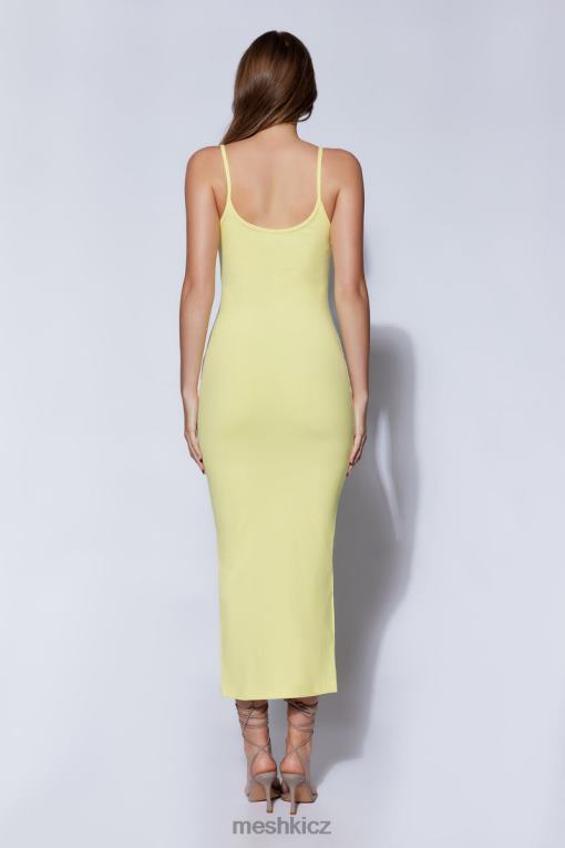 oblečení Meshki alexis žebrované cami midi šaty žlutá V0D0D526