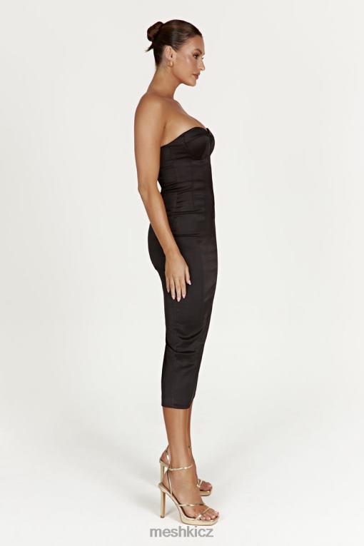 oblečení Meshki bryony cupped bodycon midi šaty Černá V0D0D393