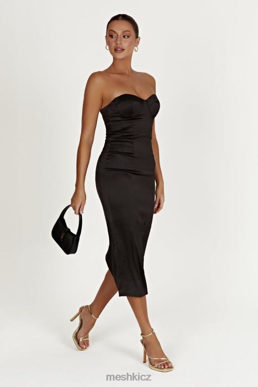 oblečení Meshki bryony cupped bodycon midi šaty Černá V0D0D393