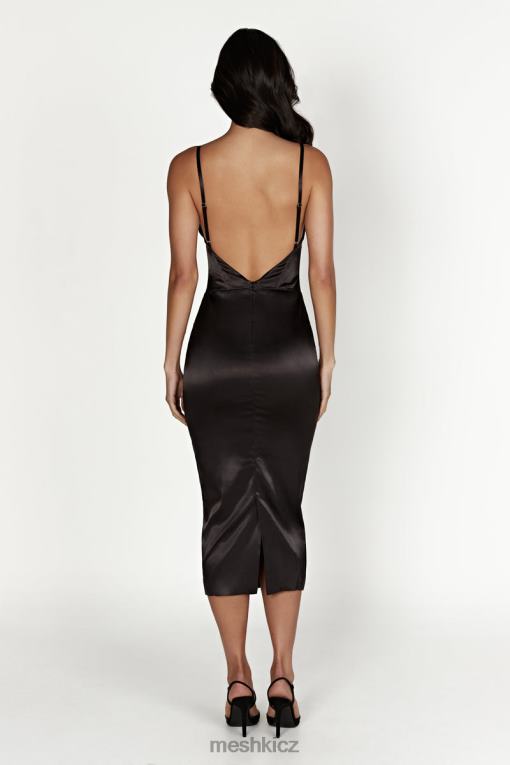 oblečení Meshki korzetové midi šaty brie Černá V0D0D644
