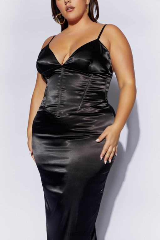 oblečení Meshki korzetové midi šaty brie Černá V0D0D644