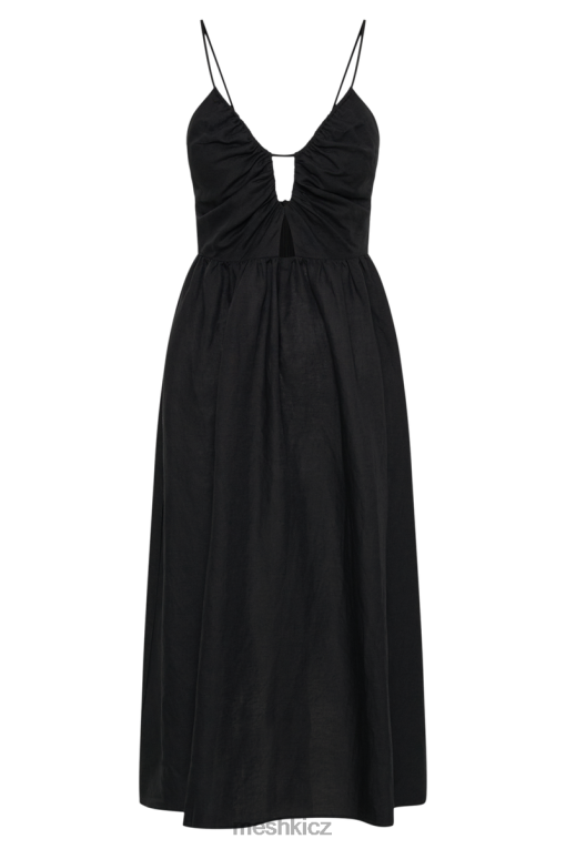 oblečení Meshki magdelena cut out plátěné midi šaty Černá V0D0D18