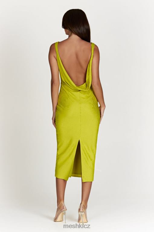 oblečení Meshki midi šaty fallon cowl chartreuse V0D0D624