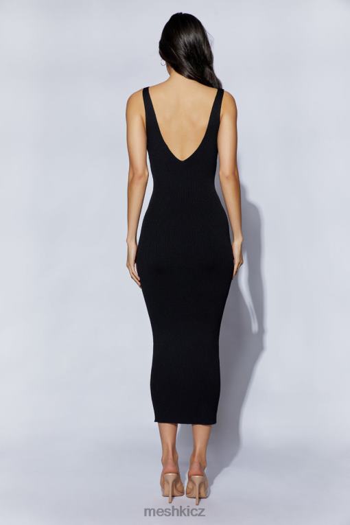 oblečení Meshki midi šaty jodie do V Černá V0D0D375