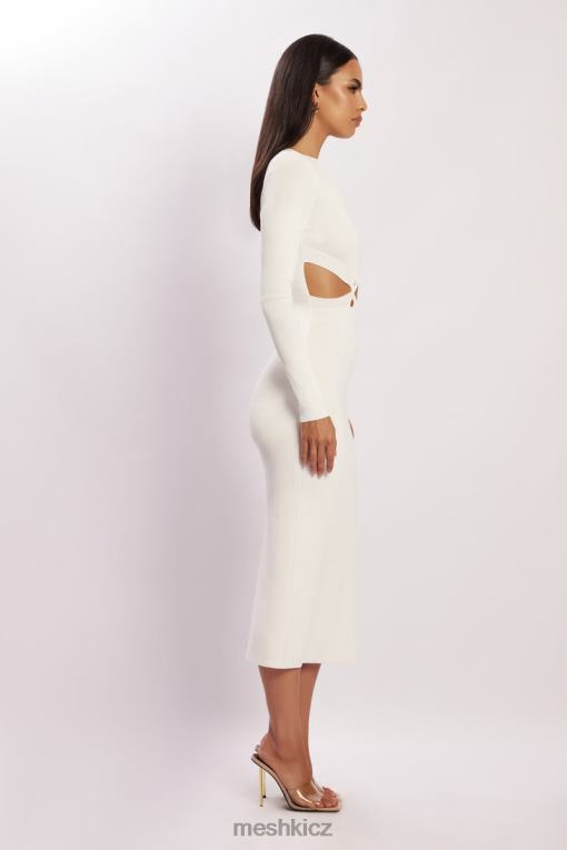 oblečení Meshki midi šaty mila twist vepředu bílý V0D0D455