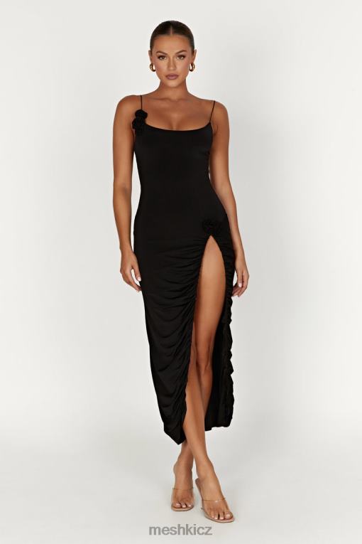 oblečení Meshki nevaeh růžové midi šaty Černá V0D0D219