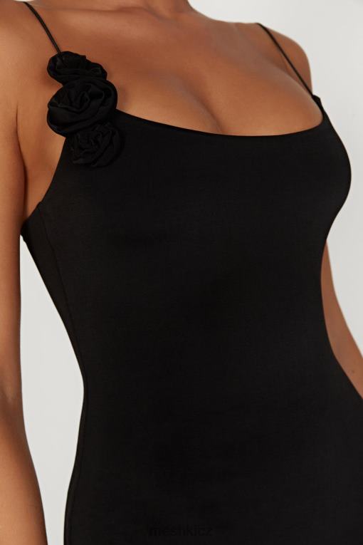 oblečení Meshki nevaeh růžové midi šaty Černá V0D0D219