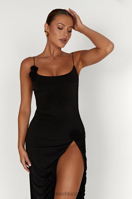 oblečení Meshki nevaeh růžové midi šaty Černá V0D0D219