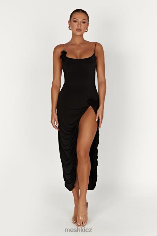 oblečení Meshki nevaeh růžové midi šaty Černá V0D0D219