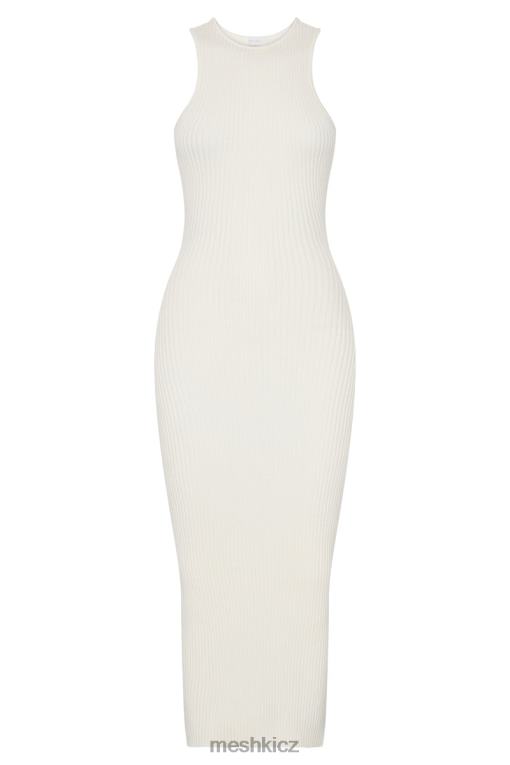 oblečení Meshki sienna pletené midi šaty bílý V0D0D418