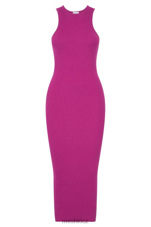 oblečení Meshki sienna pletené midi šaty fialový V0D0D718