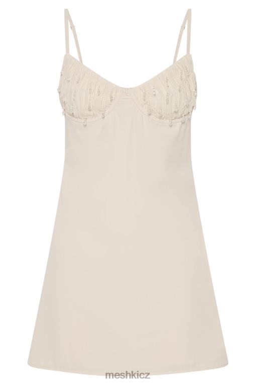 oblečení Meshki amelie nařasené šaty s poprsím krém V0D0D523