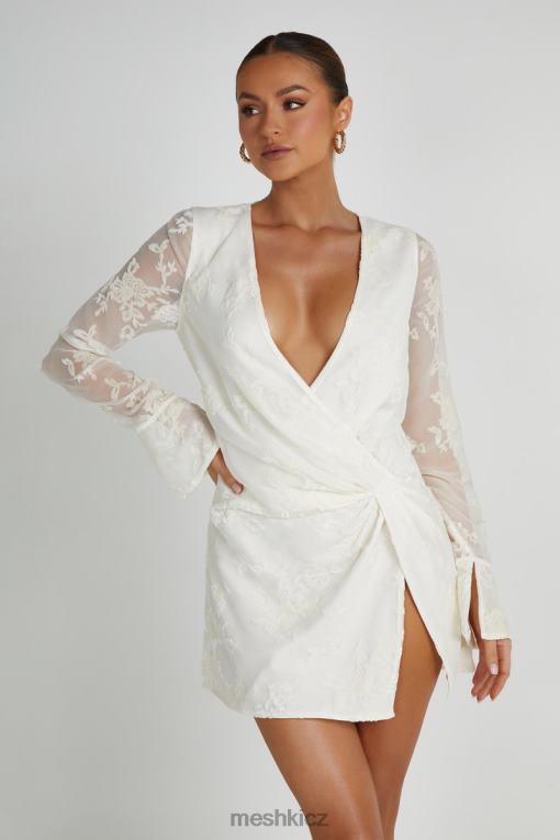 oblečení Meshki emory burnout sametové šaty bílý V0D0D270