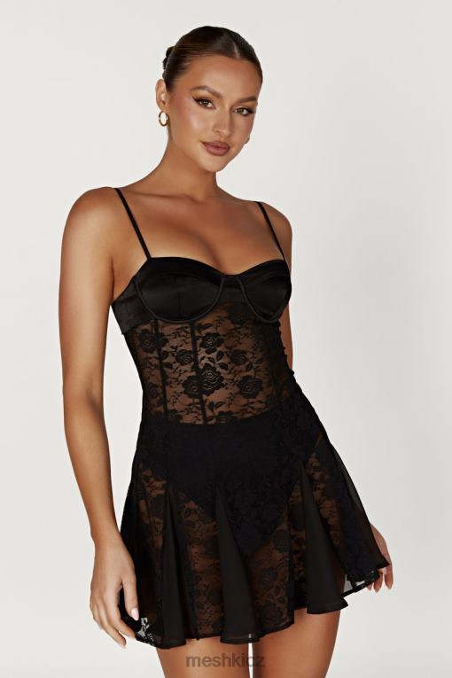oblečení Meshki krajkové minišaty lolita Černá V0D0D411