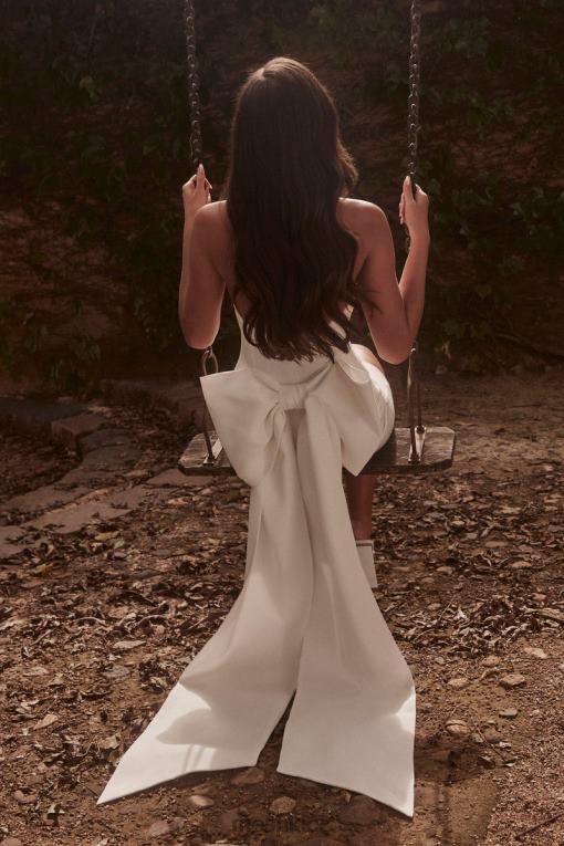 oblečení Meshki meredith mini šaty s mašličkou bez ramínek bílý V0D0D10