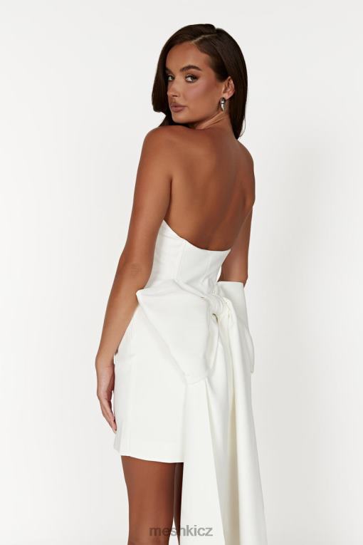 oblečení Meshki meredith mini šaty s mašličkou bez ramínek bílý V0D0D10