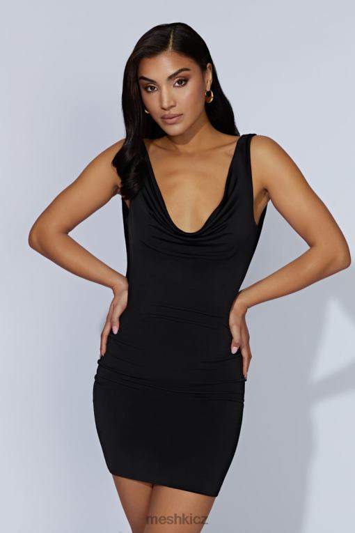 oblečení Meshki minišaty juliette cowl Černá V0D0D562