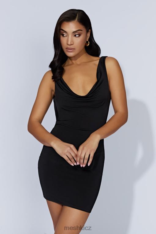 oblečení Meshki minišaty juliette cowl Černá V0D0D562