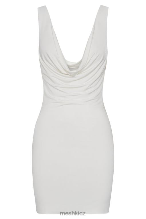 oblečení Meshki minišaty juliette cowl kost V0D0D334