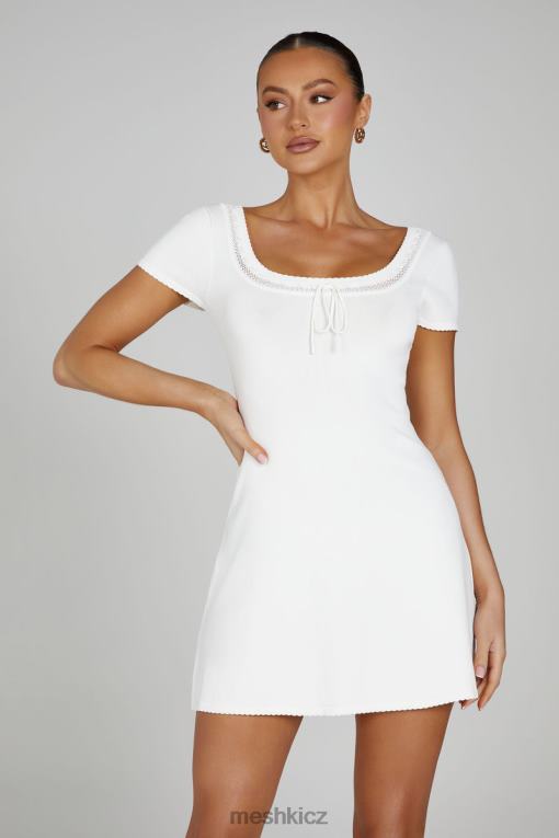 oblečení Meshki Úpletové minišaty georgia pointelle bílý V0D0D81