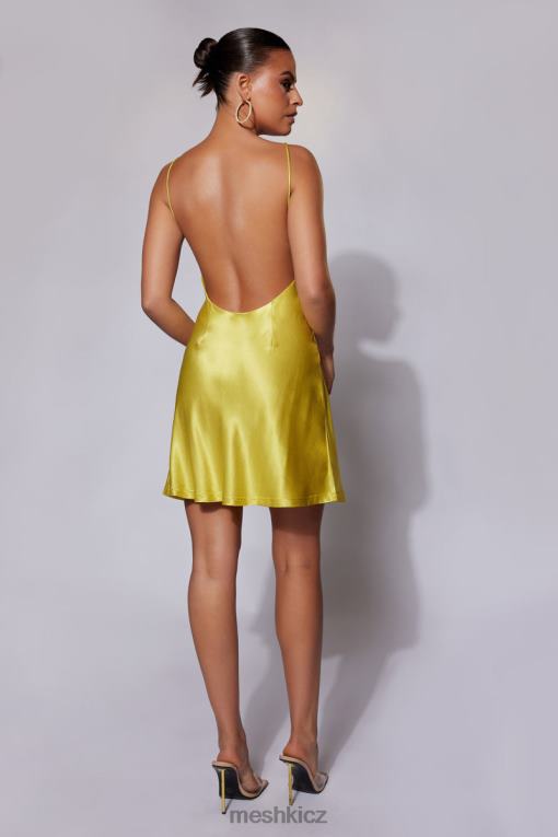 oblečení Meshki porter mini slip šaty chartreuse V0D0D673