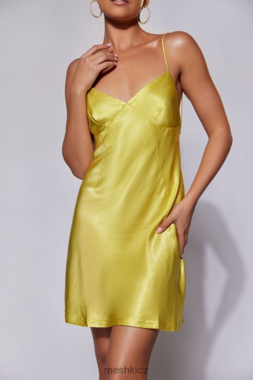 oblečení Meshki porter mini slip šaty chartreuse V0D0D673