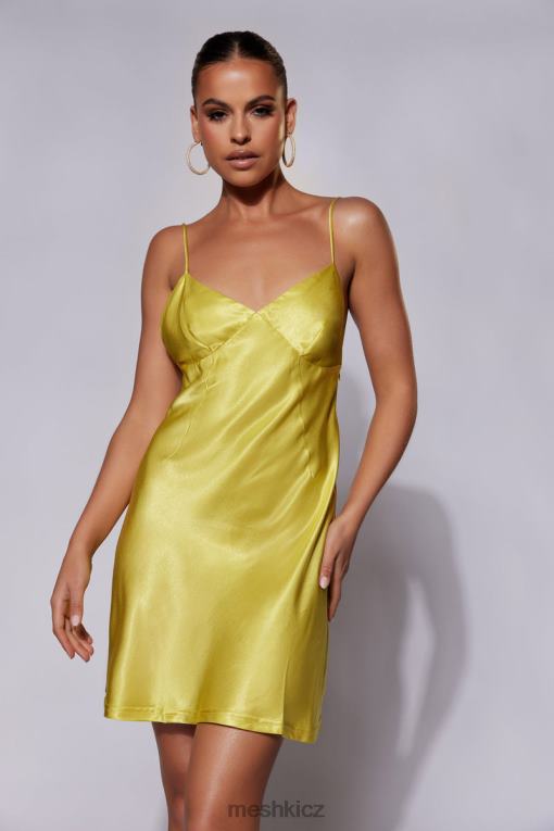 oblečení Meshki porter mini slip šaty chartreuse V0D0D673