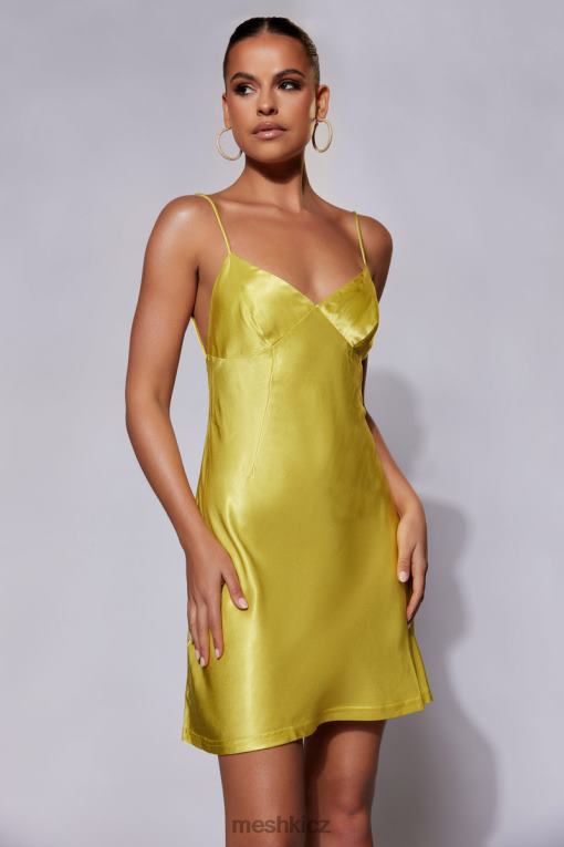 oblečení Meshki porter mini slip šaty chartreuse V0D0D673