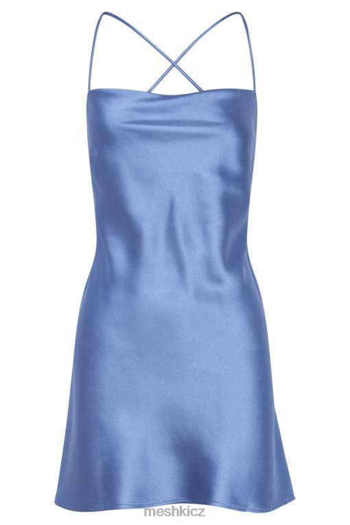 oblečení Meshki sydney mini saténové šaty Modrý prášek V0D0D352