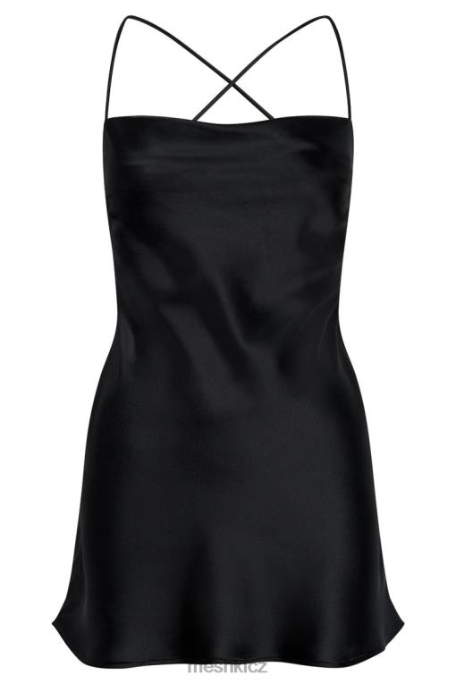oblečení Meshki sydney mini saténové šaty Černá V0D0D378