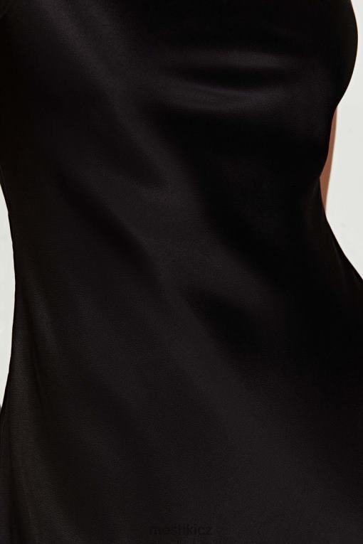 oblečení Meshki valentinské saténové minišaty Černá V0D0D423