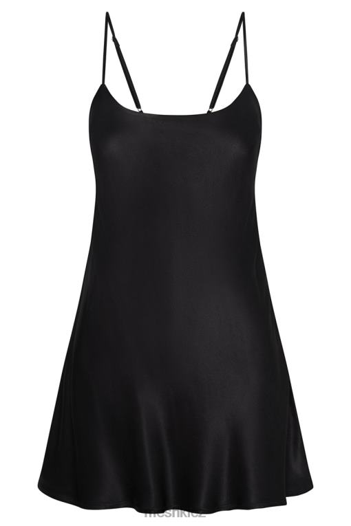oblečení Meshki valentinské saténové minišaty Černá V0D0D423
