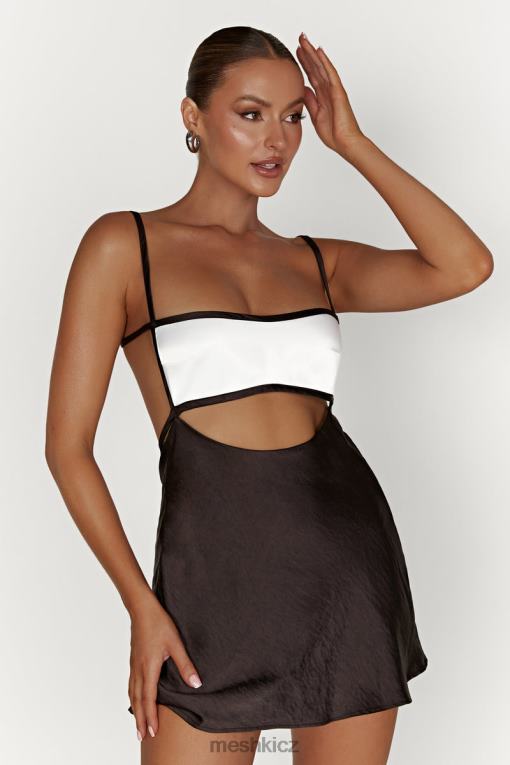 oblečení Meshki veda dvoubarevné minišaty Černá V0D0D263