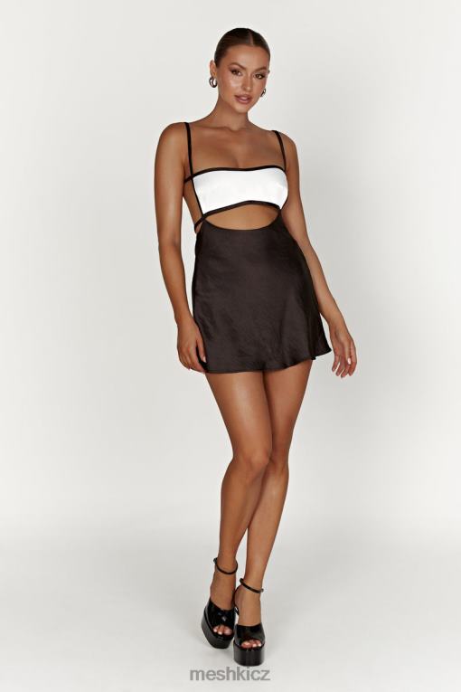 oblečení Meshki veda dvoubarevné minišaty Černá V0D0D263