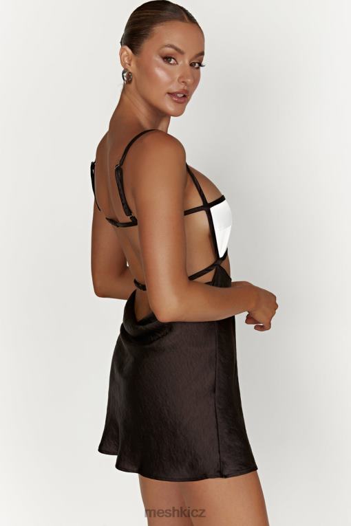 oblečení Meshki veda dvoubarevné minišaty Černá V0D0D263