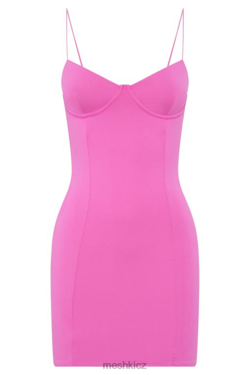 oblečení Meshki zamlžené obrysové minišaty žvýkačka růžová V0D0D281