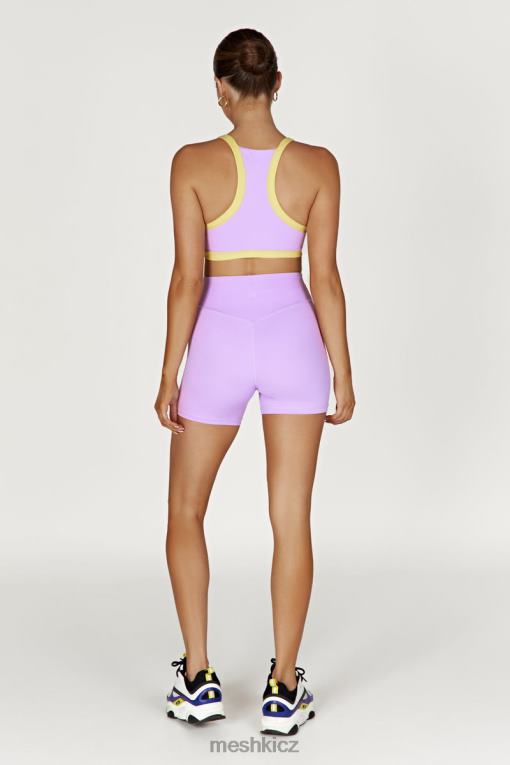 oblečení Meshki becca dvoubarevná zkrácená sportovní podprsenka lila/žlutá V0D0D1049