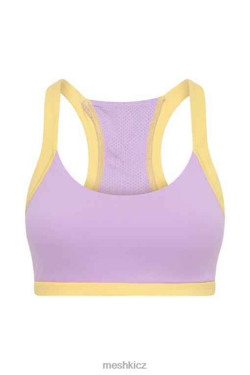 oblečení Meshki becca dvoubarevná zkrácená sportovní podprsenka lila/žlutá V0D0D1049