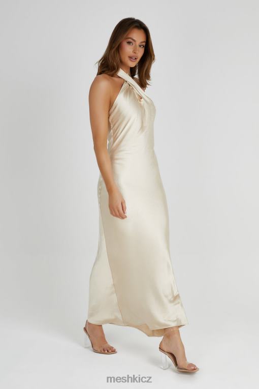 oblečení Meshki saténové šaty laura halter zlato V0D0D313