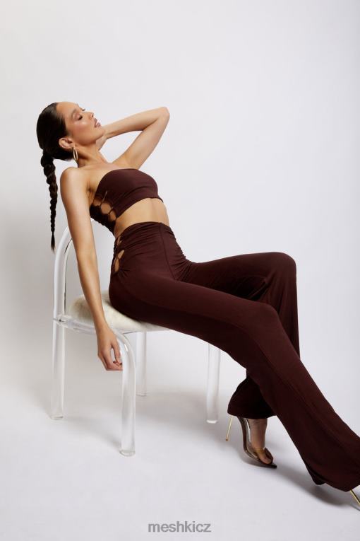 oblečení Meshki eleanor kravatu do bočního bandeau čokoláda V0D0D1192