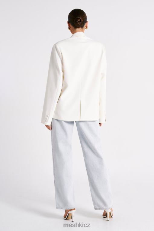 oblečení Meshki bexley oversized sako s ramenními vycpávkami slonová kost V0D0D1624
