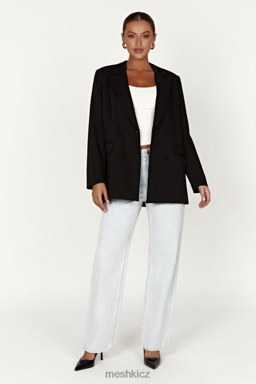 oblečení Meshki madison oversized sako Černá V0D0D1645