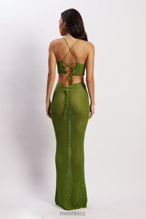 oblečení Meshki Rosella háčkovaný crop top zelená V0D0D1187