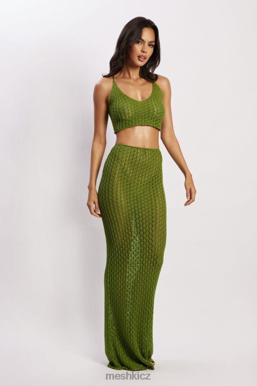 oblečení Meshki Rosella háčkovaný crop top zelená V0D0D1187