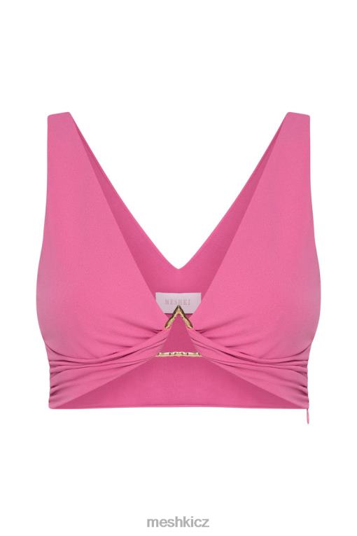 oblečení Meshki žacqui trojúhelník hardware crop top růžový V0D0D1185