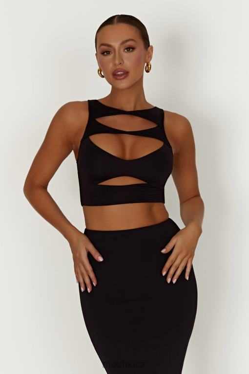 oblečení Meshki chloe cut out crop top Černá V0D0D855