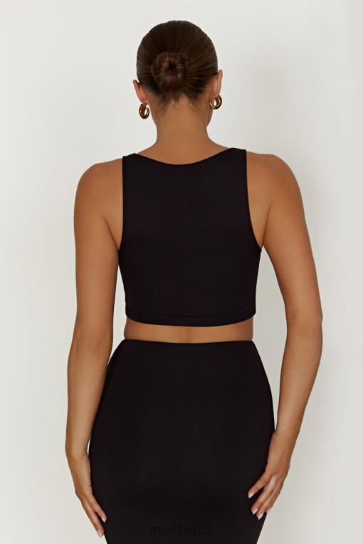 oblečení Meshki chloe cut out crop top Černá V0D0D855