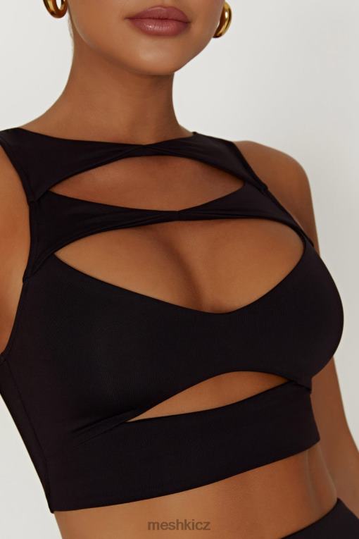 oblečení Meshki chloe cut out crop top Černá V0D0D855