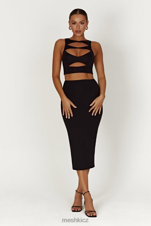 oblečení Meshki chloe cut out crop top Černá V0D0D855