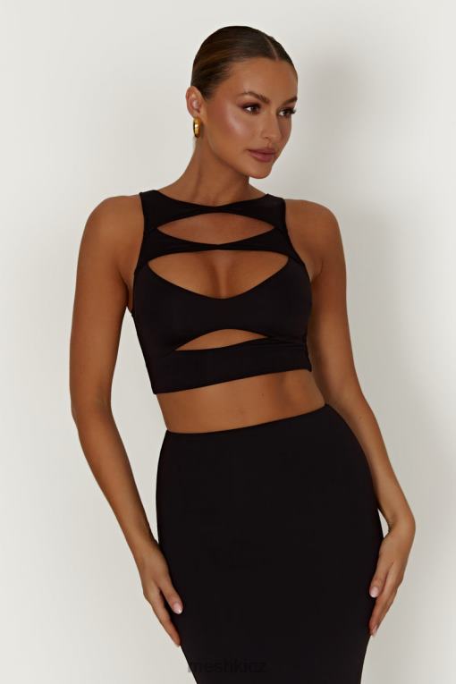 oblečení Meshki chloe cut out crop top Černá V0D0D855